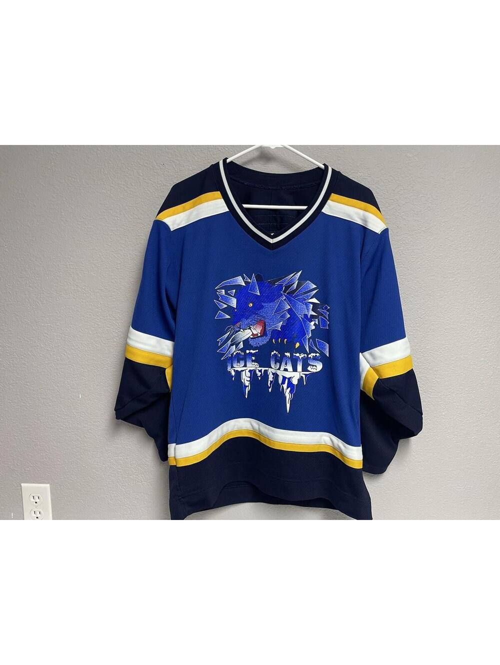 Vintage CCM Ice Cats Hockey Jersey / Blue / Adult Size Small